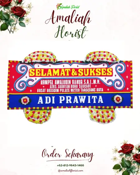 Papan Bunga Ucapan Selamat Kebomas